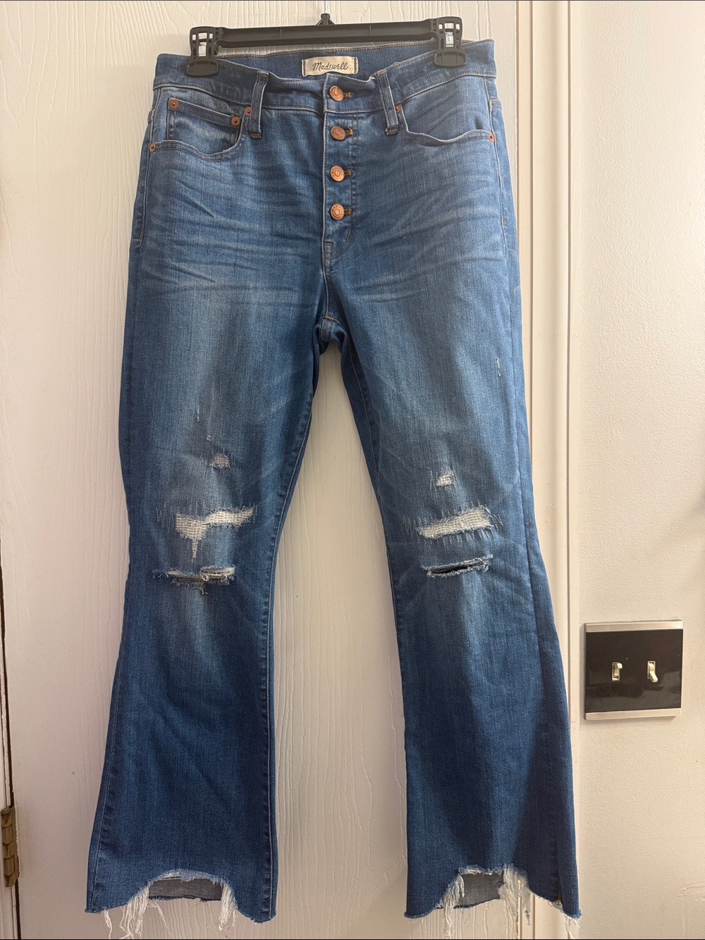Madewell Cali Demi High-Rise Bootcut Jeans in Medium Wash Blue